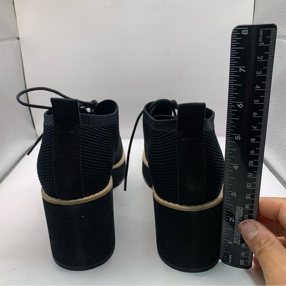 EUC Eileen Fisher Jemma Lace-Up Platform Stretch Knit Bootie 8.5M no box 1407 - Picture 6 of 8